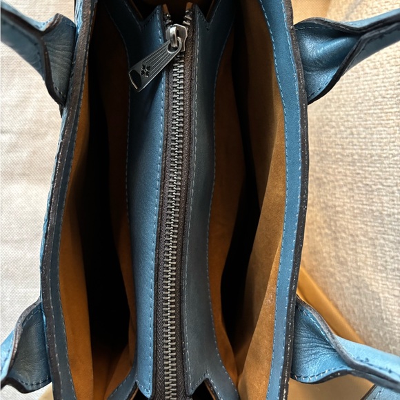 Blue (mirage) Patricia Nash large crossbody with handles - Picture 3 of 4